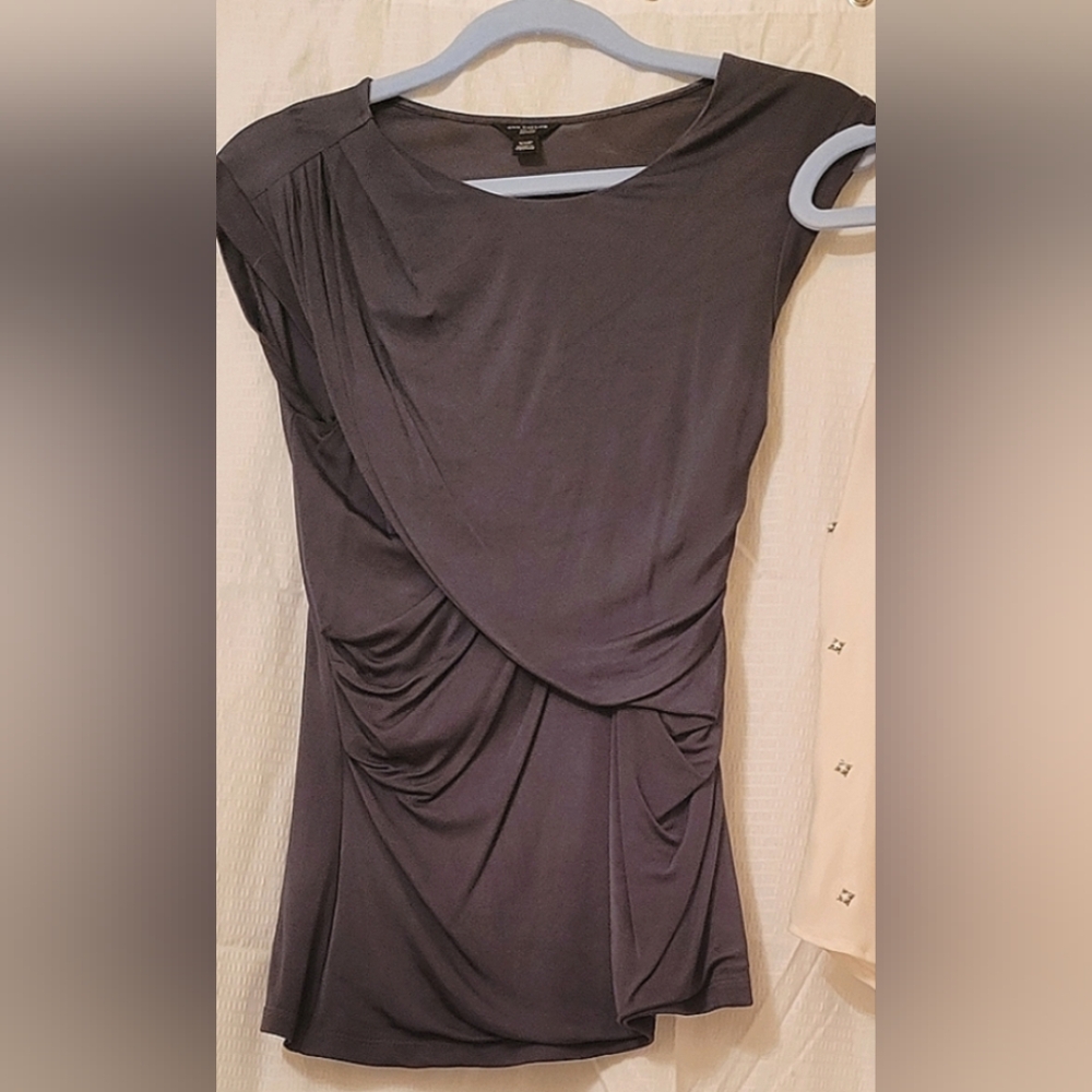 Ann Taylor XSP Cap-Sleeve, Wrap Blouse